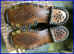 Gebirgsjäger mountain German WW2 boots cow leather +original nails +brass plates