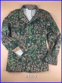 German Army Hbt Dot44 Peas Camo M43 Field Jacket Trousers Wwii Repro Size M
