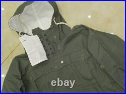 German Army Mouse Grey Reversible Mountain Smock Jacket Wwii Repro Size L