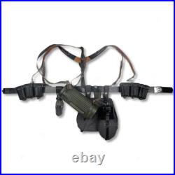 German Army WWII 98 Leather Equipment Group kettle Mask jar Belt Cosplay Prop