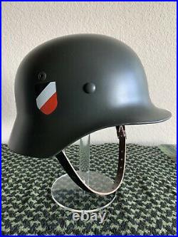 German Army WWII M35 Steel Helmet Stahlhelm WW2 Shell Size 70 With Heer Decals