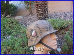 German Army WW II Sand Camo Helmet (expert replica)