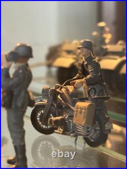 German Army World War Two Figure Set Model Kits Flak Cannon WW2 Display Set