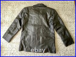 German Black Leather U-Boat Jacket Kriegsmarine
