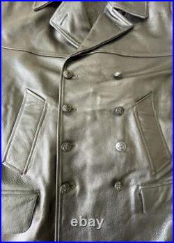 German Black Leather U-Boat Jacket Kriegsmarine German Black Leather U-Boat Jacket Kriegsmarine