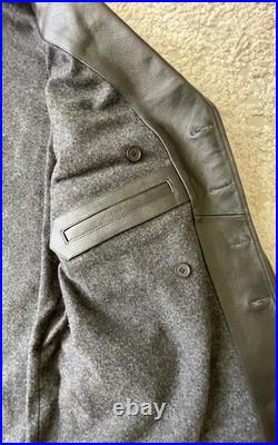 German Black Leather U-Boat Jacket Kriegsmarine