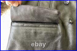 German Black Leather U-Boat Jacket Kriegsmarine