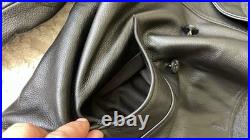 German Black Leather U-Boat Jacket Kriegsmarine