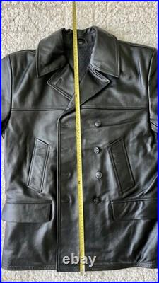 German Black Leather U-Boat Jacket Kriegsmarine German Black Leather U-Boat Jacket Kriegsmarine