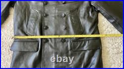 German Black Leather U-Boat Jacket Kriegsmarine
