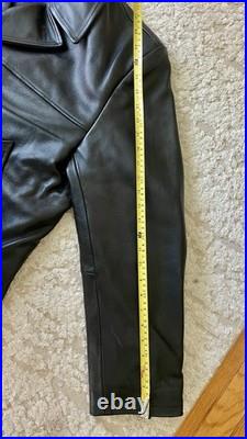 German Black Leather U-Boat Jacket Kriegsmarine