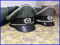 German Caps hats Set of two ww2 german crusher hats