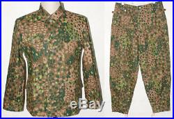 German Elite Linen Hbt Dot 44 M43 Field Uniform Tunic & Trousers L-31055
