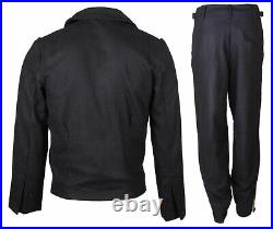German Elite Panzer Black Wool Outdoors Jacket & Pants Set Size XXL Wwii Repro