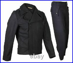 German Elite Panzer Black Wool Outdoors Jacket & Pants Set Size XXXL Wwii Repro