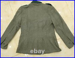 German Em M36 Field Grey Green Wool Jacket & Trousers Suit Size S Wwii Repro
