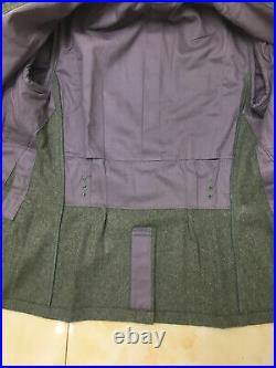 German Em M36 Field Grey Green Wool Jacket & Trousers Suit Size S Wwii Repro
