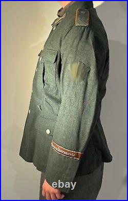 German Enlisted Field Police Replica Wool Tunic Jacket Size L WW2 WWII