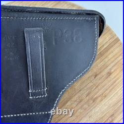 German Hardshell WWII Reproduction P38 Leather P-38 Luger Holster-Black