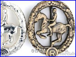 German Horseman's Badge Gold, Silver, Bronze Full Set Reproduction Badges
