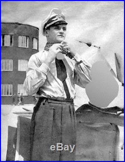 German Luftwaffe Officer White Visor Crusher Cap-Michael Janke