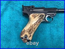 German Luger P08 Genuine Stag Grips