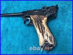 German Luger P08 Genuine Stag Grips