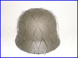 German M40/55 helmet size 66/59, army paint, liner and wire