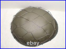 German M40/55 helmet size 66/59, army paint, liner and wire