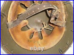 German M40/55 helmet size 66/59, army paint, liner and wire