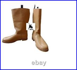 German Marching Boots, Natural Leather, WW2 M39 Jackboot, All Sizes Available