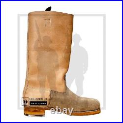 German Marching Boots, Tan Leather, WW2 M39 Jackboot, All Sizes Available
