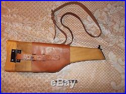 German Mauser Broomhandle C96 Reproduction Leather Holster and Stock