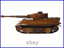 German Military WWII Tiger 1 Panzer Tank Mahogany Wood Wooden Desk Model New