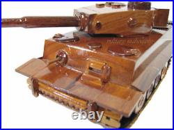 German Military WWII Tiger 1 Panzer Tank Mahogany Wood Wooden Desk Model New