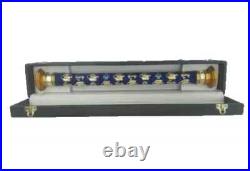 German Navy Field Marshal Baton Replica Blue Velvet with Gold Accents Boxed