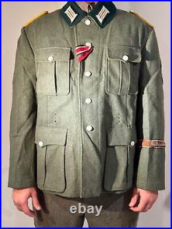 German Officer Field Police Replica Wool Tunic Jacket Size 42R WW2 WWII