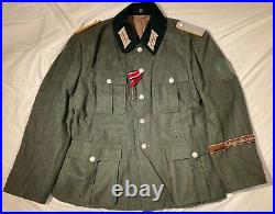 German Officer Field Police Replica Wool Tunic Jacket Size 42R WW2 WWII