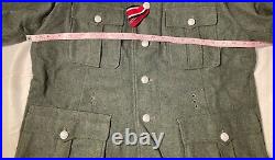 German Officer Field Police Replica Wool Tunic Jacket Size 42R WW2 WWII