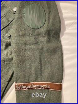 German Officer Field Police Replica Wool Tunic Jacket Size 42R WW2 WWII