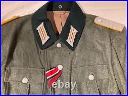 German Officer Field Police Replica Wool Tunic Jacket Size 42R WW2 WWII