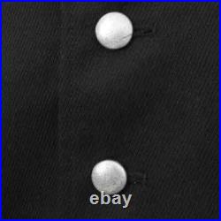 German Officers Gabardine Wool Black Tunic WW2 Repro Army Elite M32 Long Coat