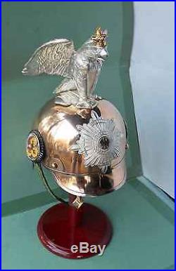 German Pickelhaube cuirassier's copper Garde du Corps Parade Eagle Helmet Stand