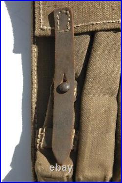 German Reproduction WWII MP40 6 Magazine Pouch Made from original materials