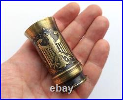 German Set Shot Glass WWII Eagle Wehrmacht Flak Trench Art brass WW2 military