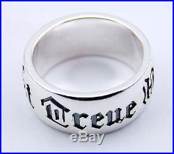 German Silver Ring meine ehre heist treue honor loyalty 925 sterled modern copy