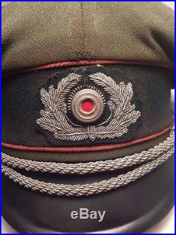 German WW2 Army Officer Panzer div, Visor Hat Cap