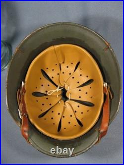 German WW2 Camo Helmet Complete Repo ET 68 Wire Net