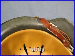 German WW2 Camo Helmet Complete Repo ET 68 Wire Net