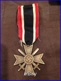 German WW2 Luftwaffe Flak Badge and War Merit Cross with/out swords Authentic